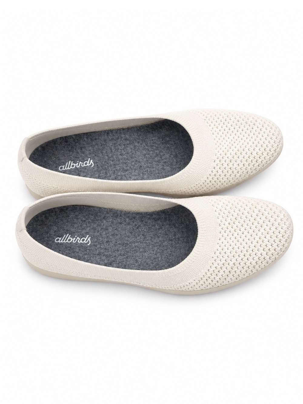 allbirds Women's Cream Knit Ballet Flats